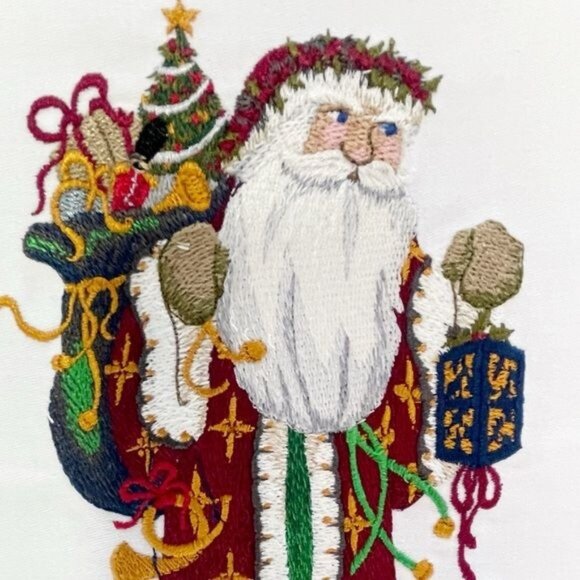 Santa Claus Embroidered Picture Christmas Stitch Handmade Wall Decor - Picture 4 of 6